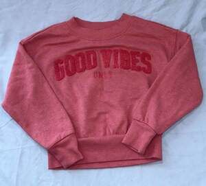 OshKosh B'gosh Girls 'Good Vibes Only' Pink Pullover Sweatshirt